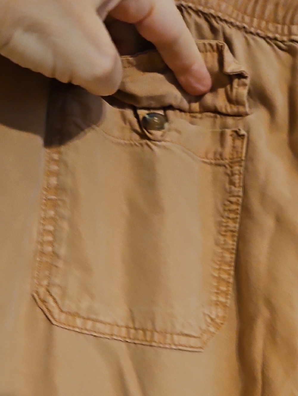 Velvet Heart Flowy Cargo Pants - Tan - Picture 9 of 15